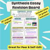 Synthesis Essay Revision Board Activity - Slides, Printabl