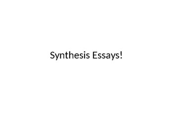 ap exam synthesis essay example