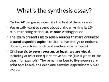 synthesis essay ap test