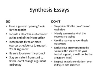 ap english 11 synthesis essay examples
