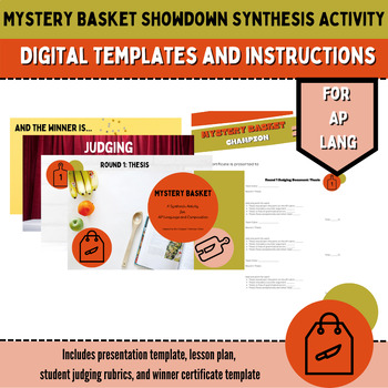 Preview of Synthesis Writing AP Language- Mystery Basket Showdown