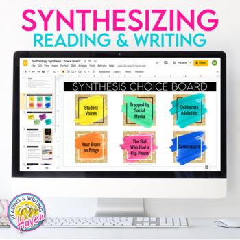 Preview of Synthesizing Texts: Synthesis Reading and Writing Lesson - Digital