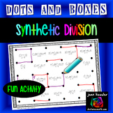 Synthetic Division Dots and Boxes Fun Partner Game plus HW