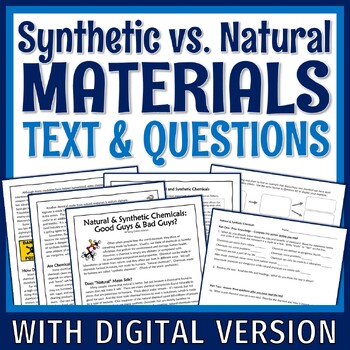 Preview of Natural Resources Synthetic Materials Impact on Society Article Reading Activity