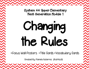 Preview of System 44 Next Generation Upper Elementary Module 1 Changing the Rules