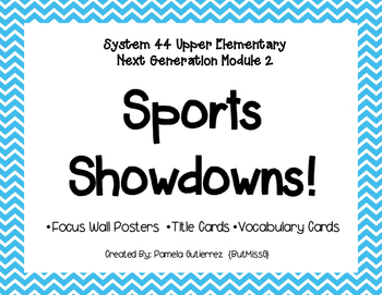 Preview of System 44 Next Generation Upper Elementary Module 2 Sports Showdown Focus Wall