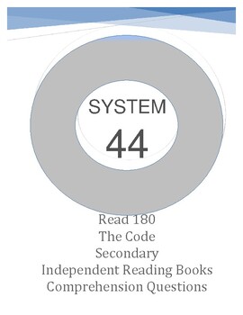 Preview of Read 180 The Code Independent Reading Secondary written comprehension questions