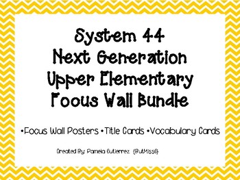 Preview of System 44 Next Generation Upper Elementary Focus Wall Bundle