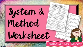 Preview of System/Method Worksheet