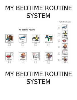 Preview of System - My Bedtime Routine (Sample - Free) (P2C for Autism)