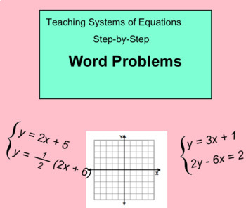 Preview of System Of Equations - Word Problems (Smartboard)