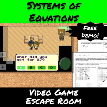 Preview of System of Equations-Battle Cards Video Game-Graphing, Elimination, Substitution