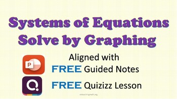 Preview of System of Equations - Introduction and Graphing Lesson - w/ Free Guided Notes