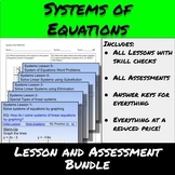 System of Equations-Lessons and Assessments Bundle