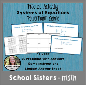 Preview of System of Equations PowerPoint Game