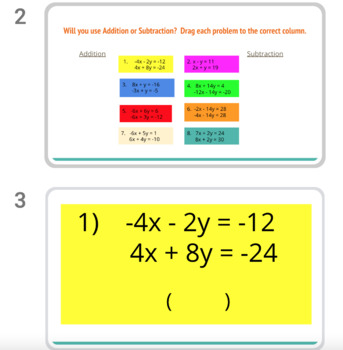 Preview of System of Equations: Solving using elimination