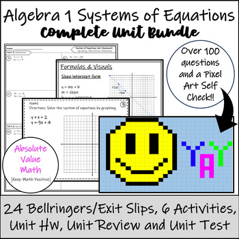 Preview of Algebra 1 System of Equations Complete Unit Bundle!