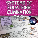 Solving Systems of Equations by Elimination Activity - Maze