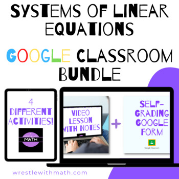 Preview of Systems of Linear Equations Google Form Bundle – Perfect for Google Classroom!