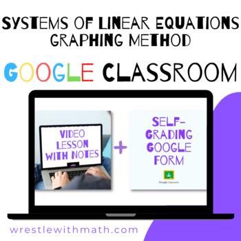 Preview of Systems of Linear Equations (Graphing Method) - Google Form & Video Lesson!