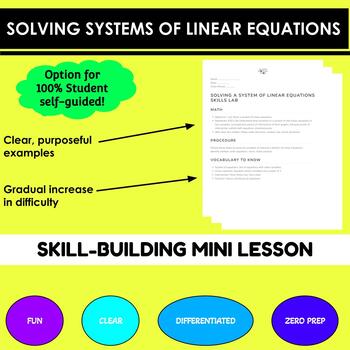 Preview of System of Linear Equations Mini-Lesson
