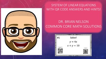 Preview of System of Linear Equations with QR Code Answers and Hints!