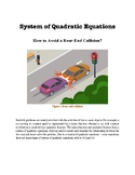System of Quadratic Equations: algebraic and graphic metho