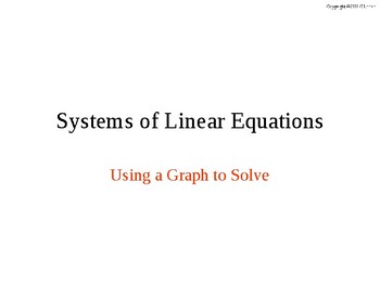 Preview of System of linear equations slides