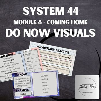 Preview of System44, Module 8, Daily Do Now Activities