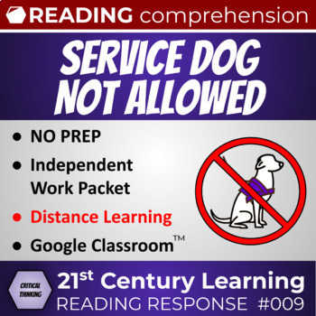 Preview of Systemic Discrimination? Service Dog not Allowed Reading Response Article 009