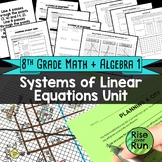 Systems of Linear Equations Unit for 8th Grade Math and Algebra 1