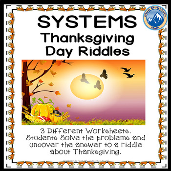 Preview of Systems Thanksgiving Riddle