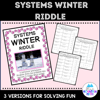 Preview of Systems Winter Riddle