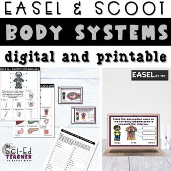 Preview of Systems in the Body Scoot Cards