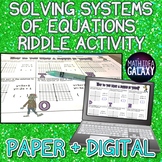 Solving Systems of Equations with Graphing Activity Print 