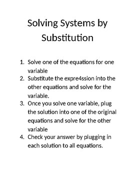 Preview of Systems of Equations