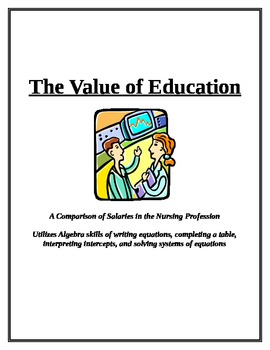 Preview of Systems of Equations: A comparison of salaries in the nursing profession