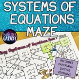 Systems of Equations Activity - Maze