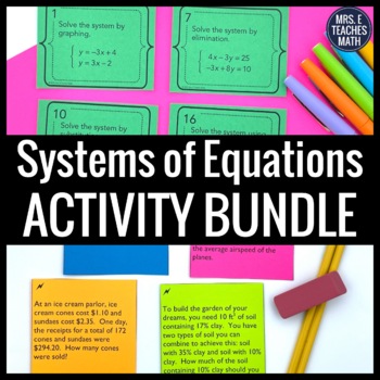 Preview of Systems of Equations Activity Bundle