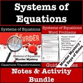 Systems of Equations Activity and Notes Bundle 