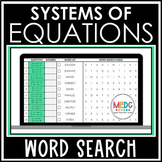 Systems of Equations Activity with Word Search Algebra 1