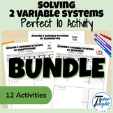 Solving Systems of Equations BUNDLE (Perfect 10) - each Ac