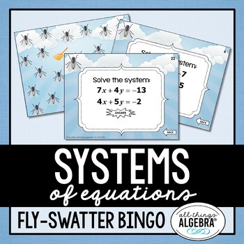 Preview of Systems of Equations | Fly-Swatter Bingo Game