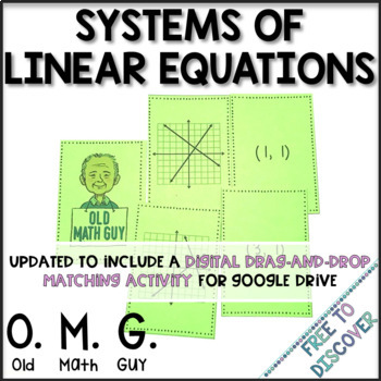 Preview of Systems of Equations Card Game