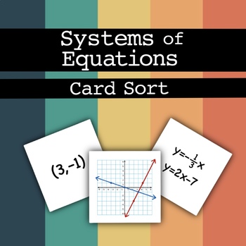 Preview of Systems of Equations Card Sort