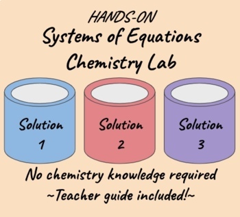 Preview of Systems of Equations Chemistry Lab