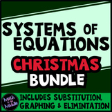 Systems of Equations Christmas Math Bundle - Christmas Alg