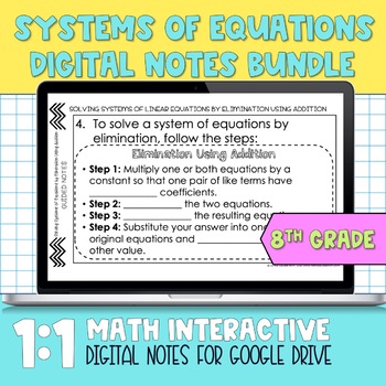 Preview of Systems of Equations Digital Notes