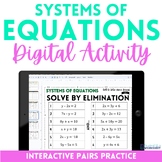 Systems of Equations Digital Roll to Solve Math Game