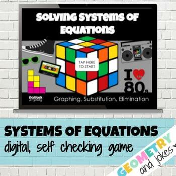 Preview of Systems of Equations Digital Self Checking Game Algebra 1